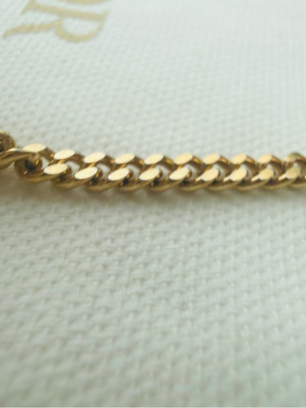 Authentic Vintage Christian Dior CD Logo Pave Gold Curb Chain Bracelet - Picture 11 of 13